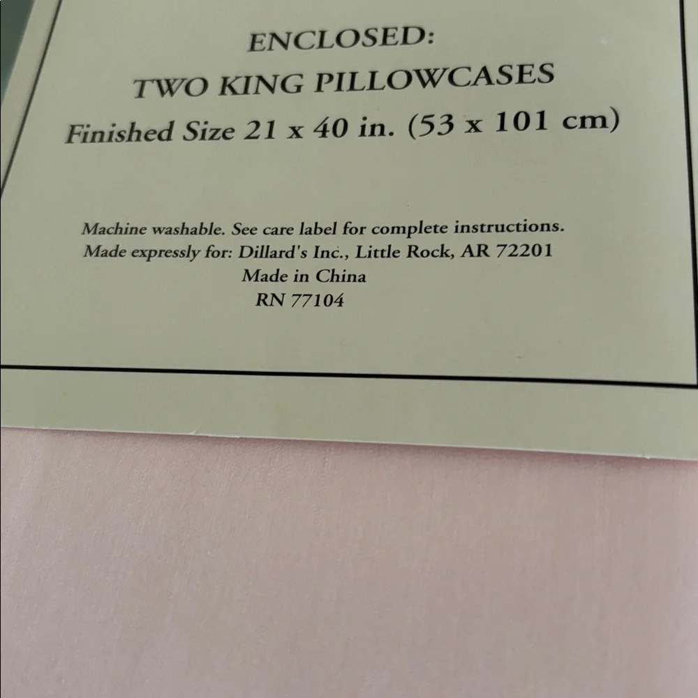 Pillowcases 2 king 300 thread count sateen Noble Excellence 21” x 30” peach